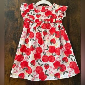 NWOT Strawberry Print Baby Dress